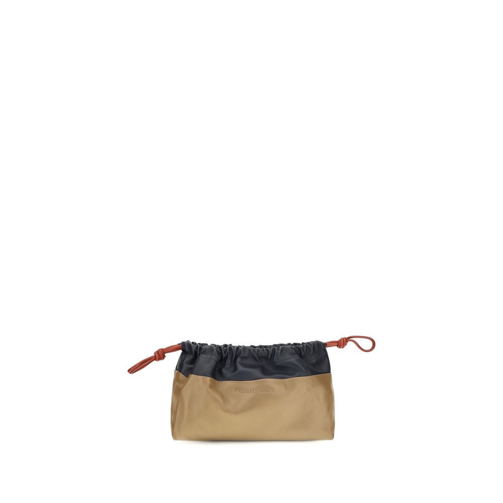 Pierre Hardy Beige Calf Leather Bos Taurus Clutch Bag