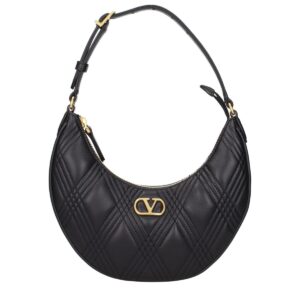 Valentino Garavani Black Leather Shoulder Bag