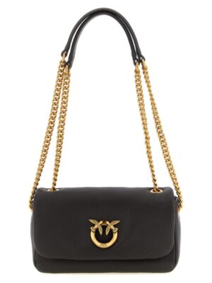 PINKO Brown Lamb Leather Crossbody Bag