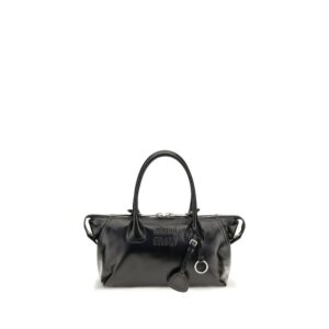 Miu Miu Black Calf Leather Bos Taurus Handbag