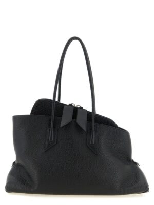 The Attico Black Bovine Leather Shoulder Bag