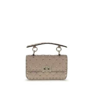 Valentino Garavani Pink Calf Leather Bos Taurus Handbag