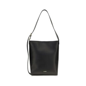 Jil Sander Black Calf Leather Bos Taurus Handbag