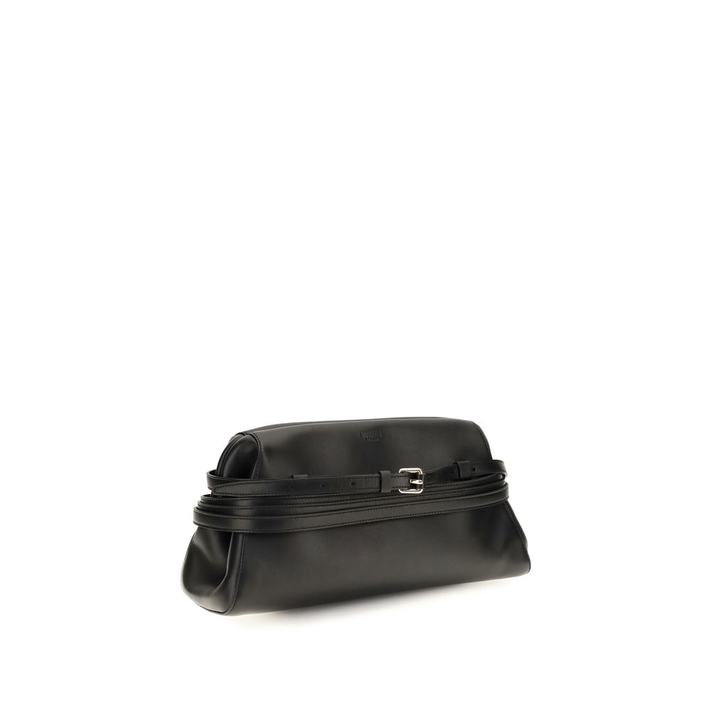 Moschino Black Goatskin Clutch Bag - Image 2