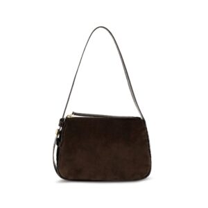 Tory Burch Brown Suede Leather Shoulder Bag