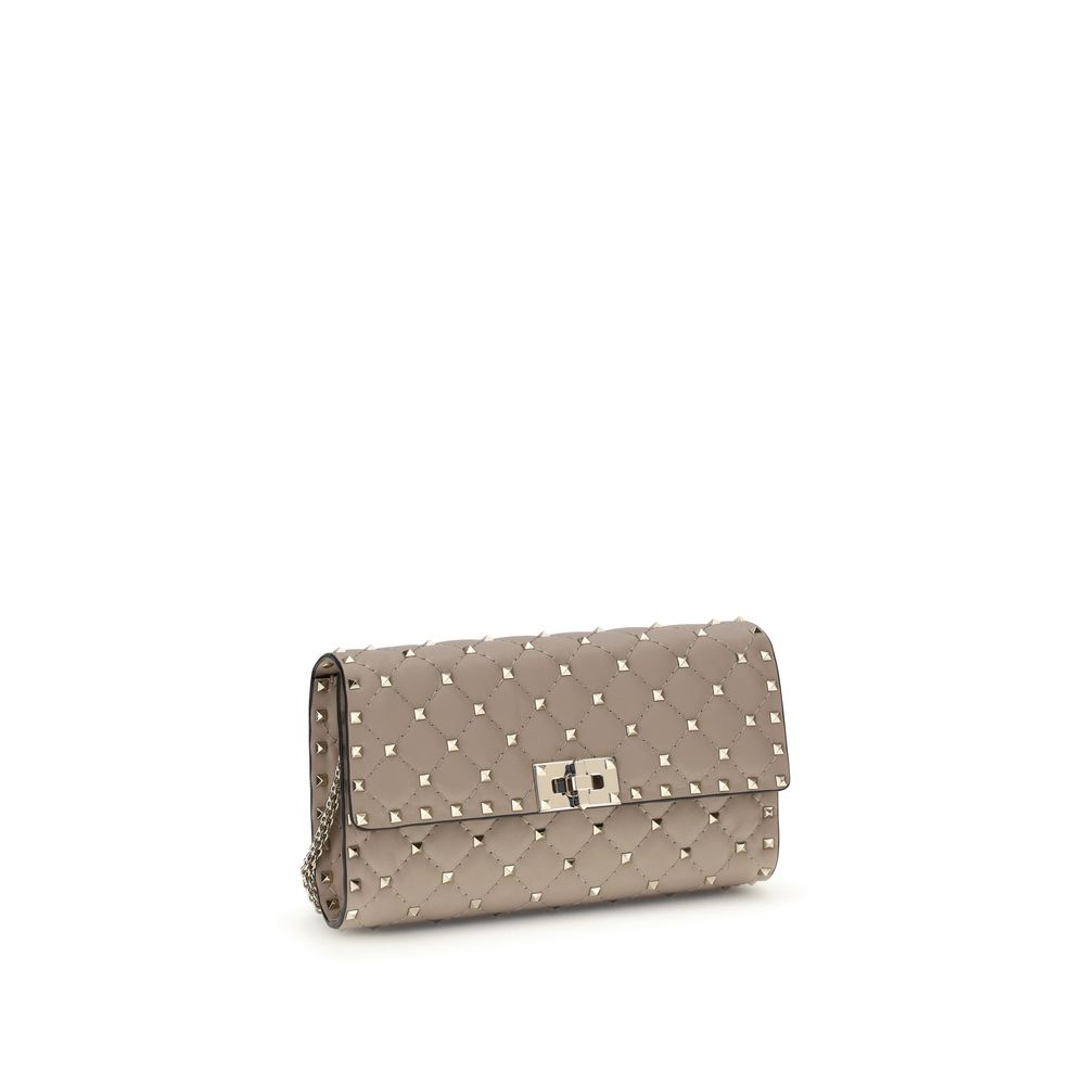 Valentino Garavani Beige Calf Leather Bos Taurus Shoulder Bag - Image 2