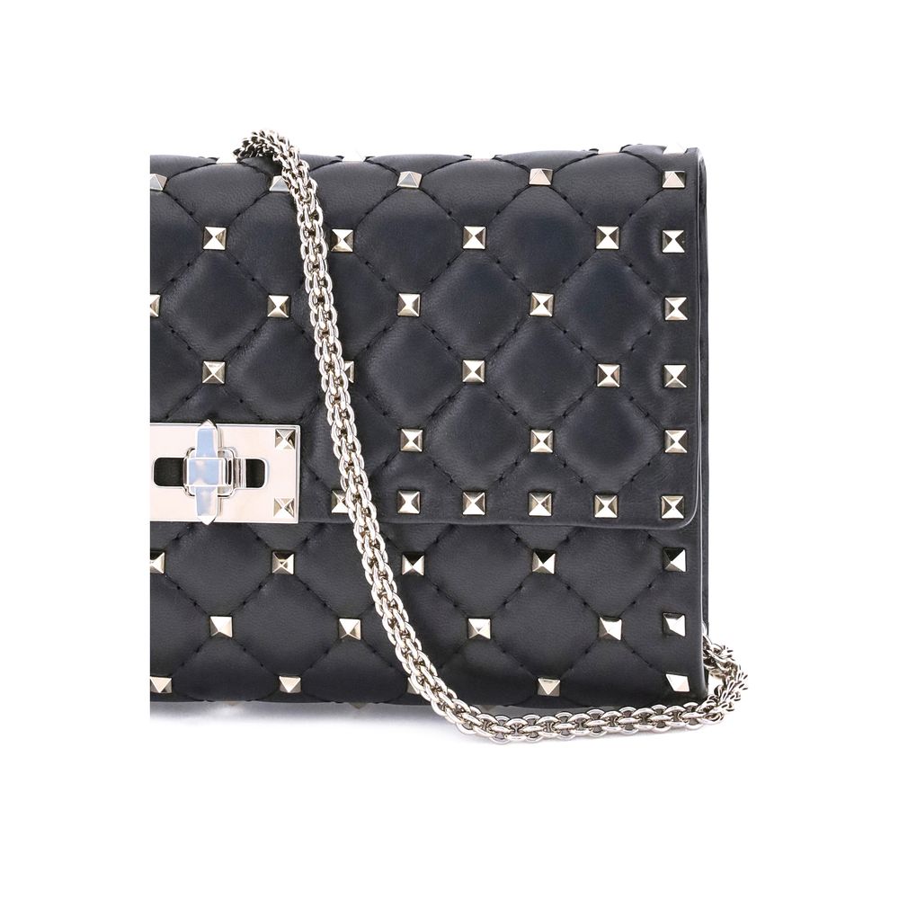 Valentino Garavani Black Lamb Ovis Aries Aries Shoulder Bag - Image 4