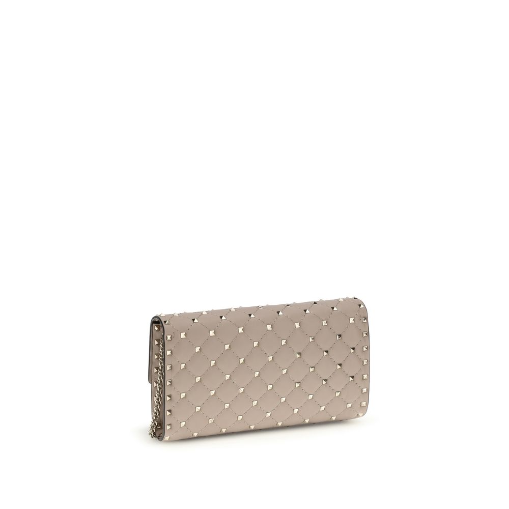 Valentino Garavani Beige Calf Leather Bos Taurus Shoulder Bag - Image 3