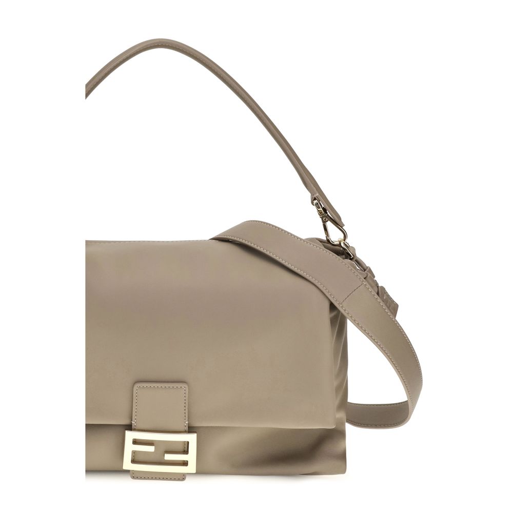 Fendi Beige Calf Leather Bos Taurus Shoulder Bag - Image 4