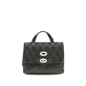 Zanellato Black Calf Leather Bos Taurus Shoulder Bag
