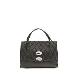 Zanellato Black Calf Leather Bos Taurus Shoulder Bag