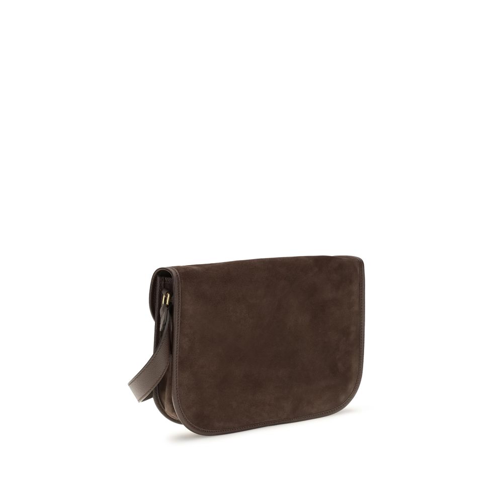 Valentino Garavani Brown Calf Leather Bos Taurus Shoulder Bag - Image 3