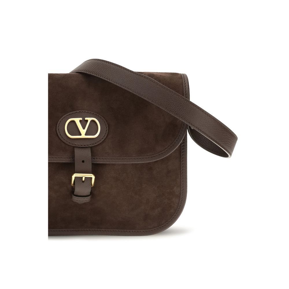 Valentino Garavani Brown Calf Leather Bos Taurus Shoulder Bag - Image 4