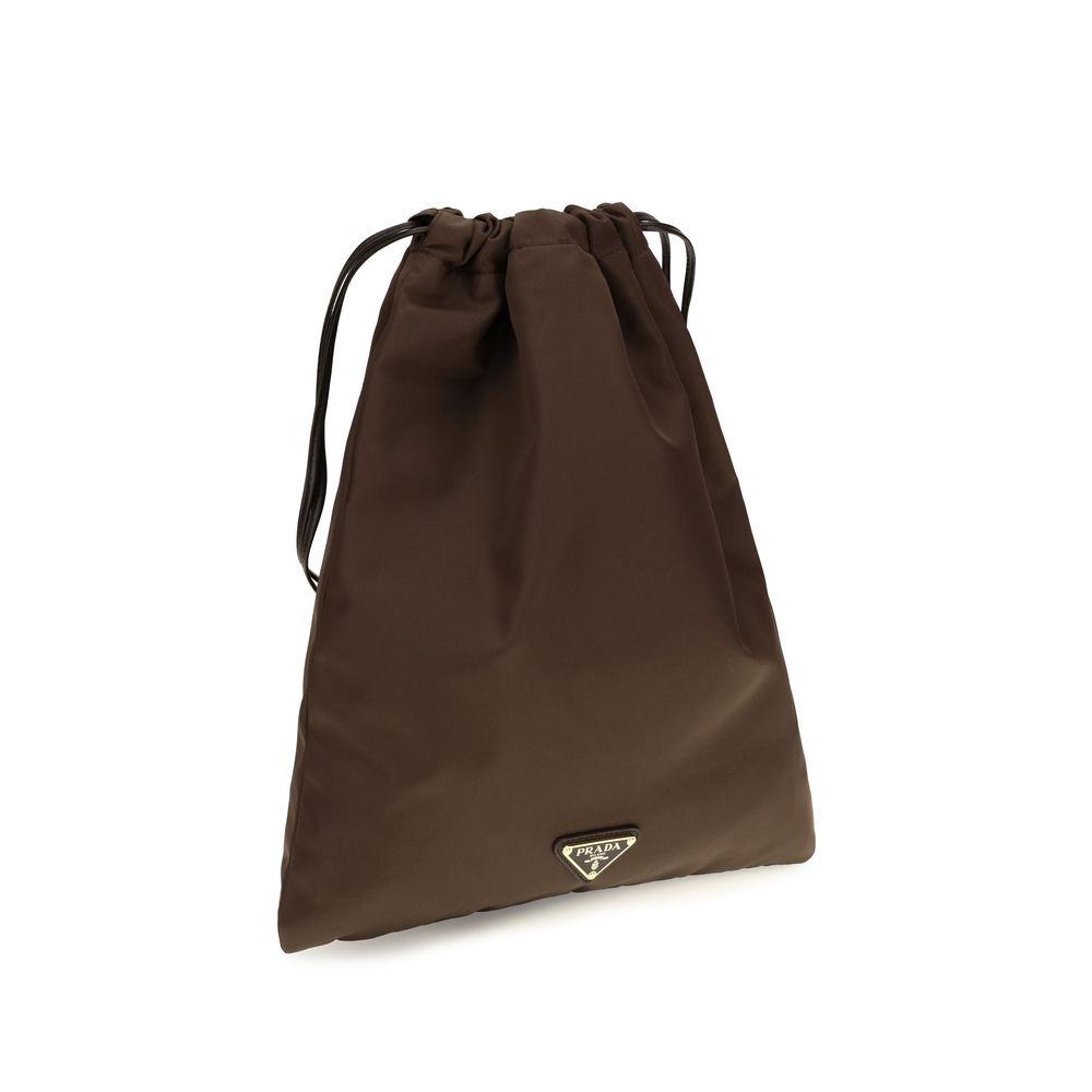 Prada Brown Polyamide Clutch Bag - Image 2