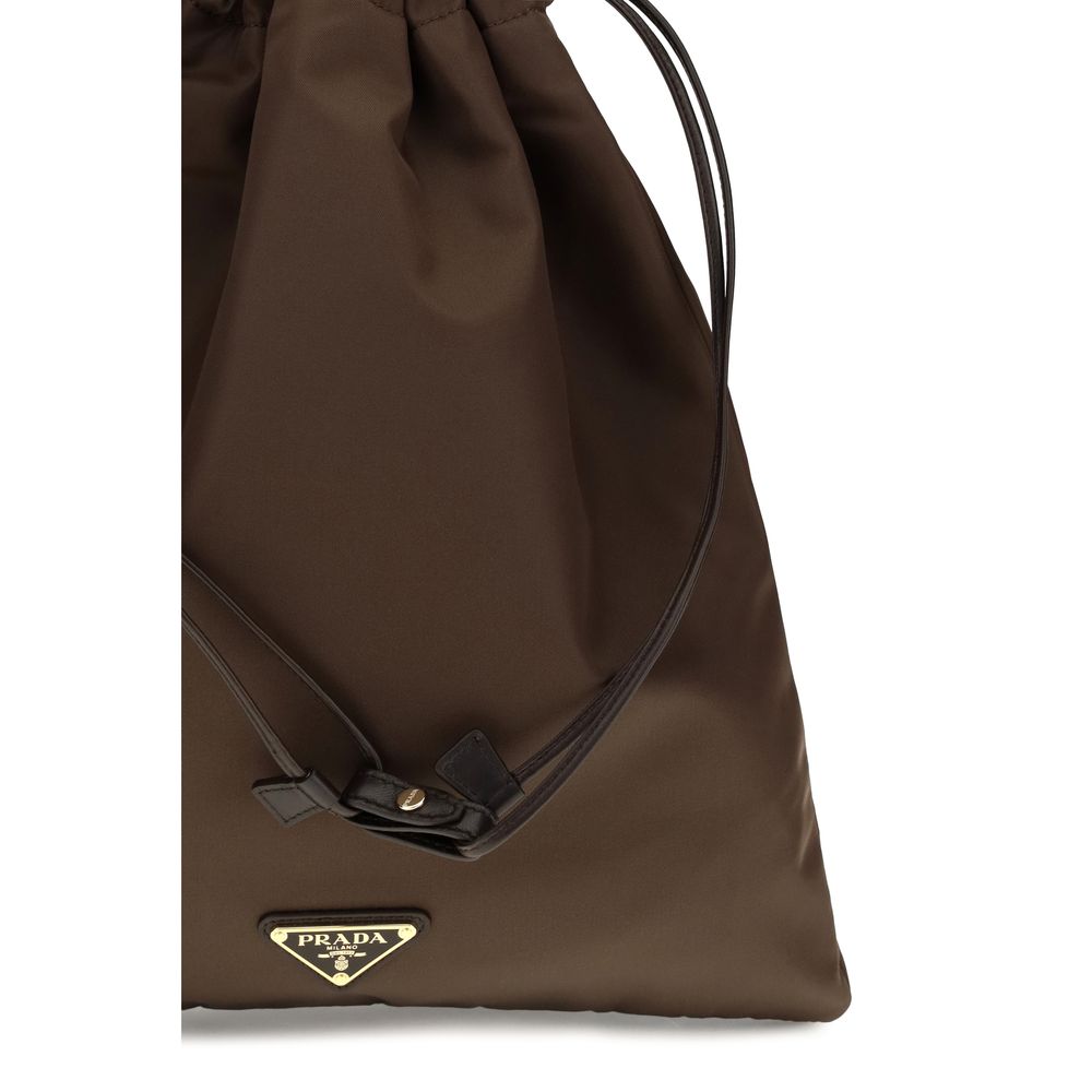 Prada Brown Polyamide Clutch Bag - Image 4