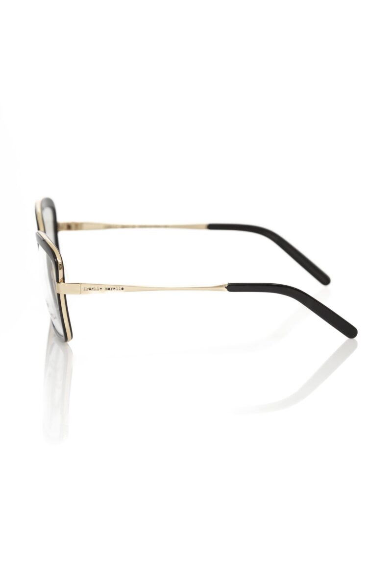 Frankie Morello Black Metallic Women's Eyeglass Frame - Image 3