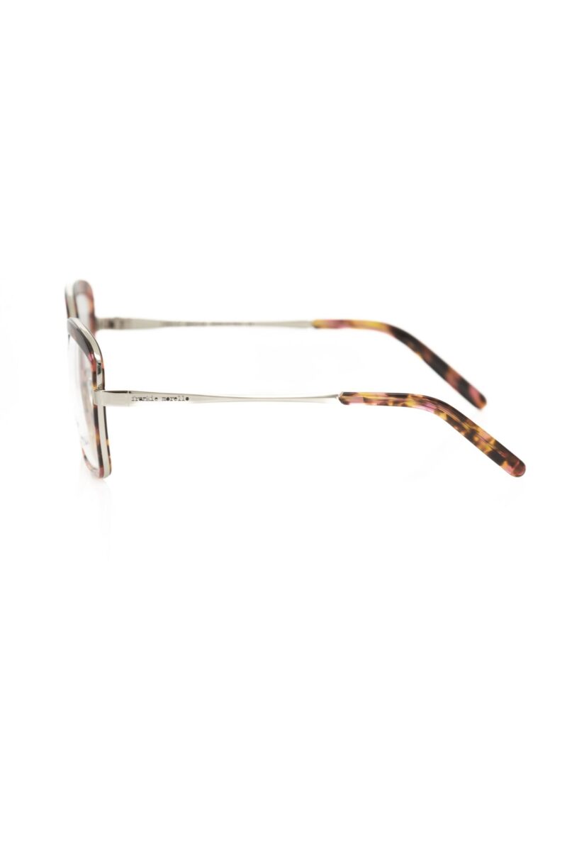 Frankie Morello Red Metallic Women's Eyeglass Frame - Image 3