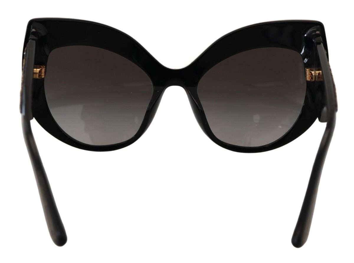 Dolce & Gabbana Black Gold Sequin Butterfly Polarized DG4326 Sunglasses - Image 3