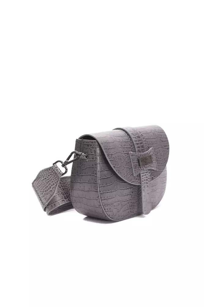 Pompei Donatella Gray Leather Women Crossbody Bag - Image 2