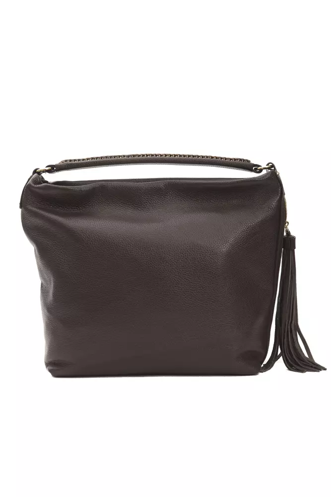 Pompei Donatella Brown Leather Women Shoulder Bag - Image 3