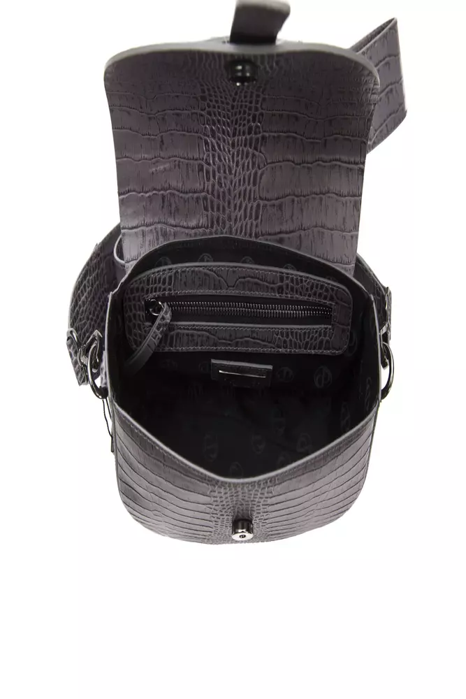 Pompei Donatella Gray Leather Women Crossbody Bag - Image 5