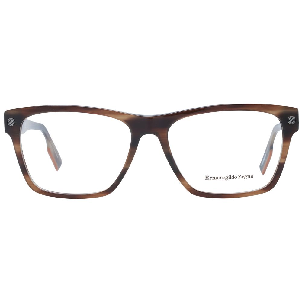 Ermenegildo Zegna Brown Plastic Glasses (Frames) - Image 2