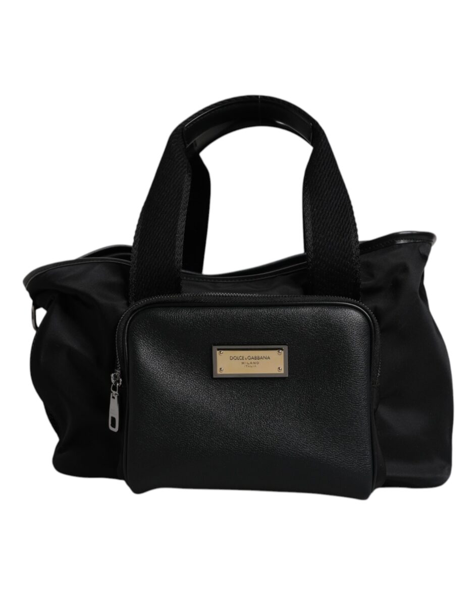 Dolce & Gabbana Black Shoulder Strap Pet Carry Logo Plaque Bag - Image 2