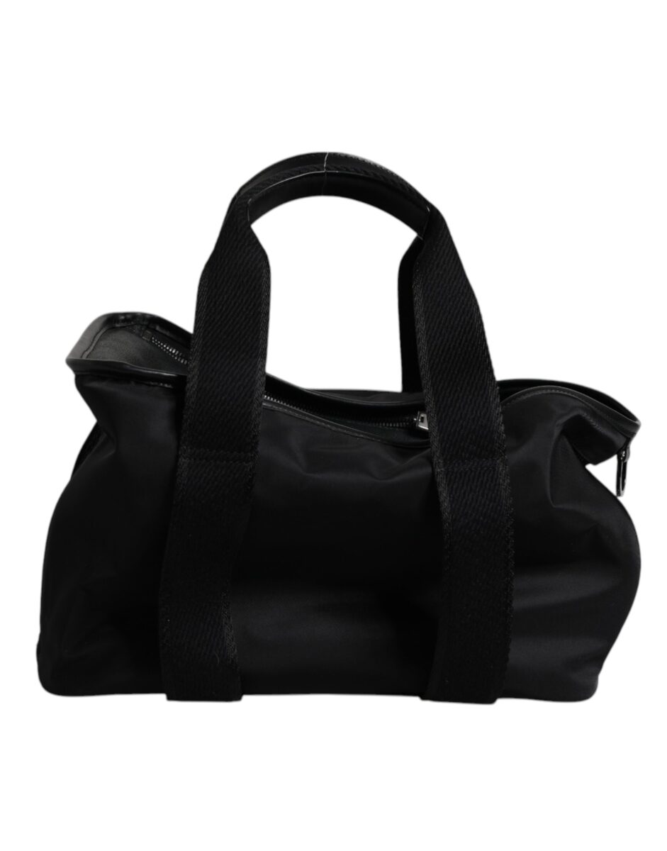 Dolce & Gabbana Black Shoulder Strap Pet Carry Logo Plaque Bag - Image 5