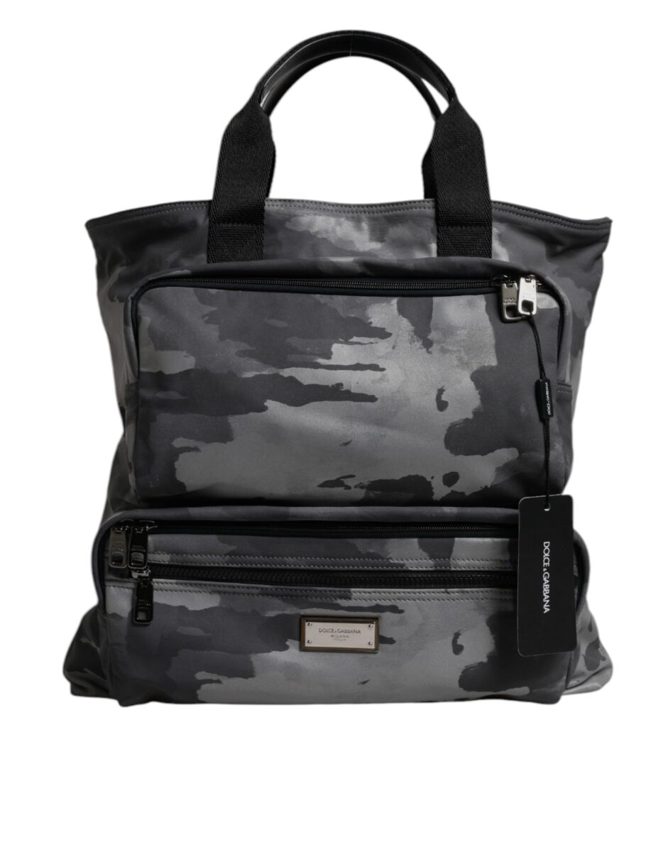 Dolce & Gabbana Black Camouflage Shoulder Strap Logo Plaque Bag - Image 2