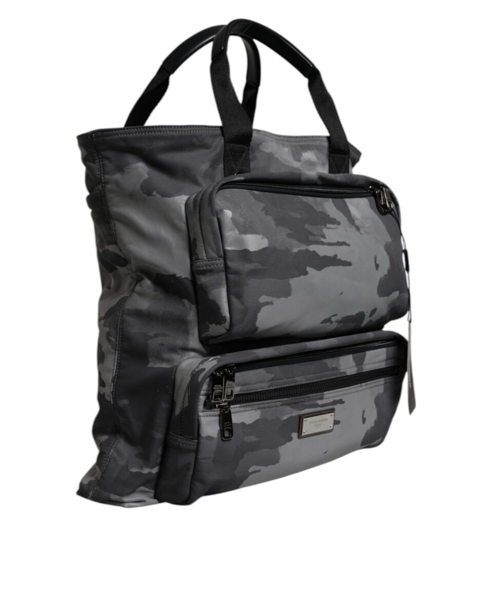 Dolce & Gabbana Black Camouflage Shoulder Strap Logo Plaque Bag - Image 4