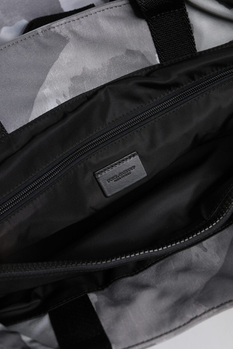 Dolce & Gabbana Black Camouflage Shoulder Strap Logo Plaque Bag - Image 8