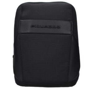 Piquadro Black Fabric Crossbody Bag