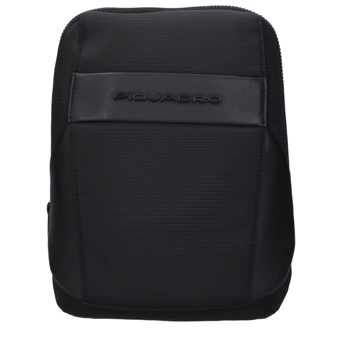 Piquadro Black Fabric Crossbody Bag