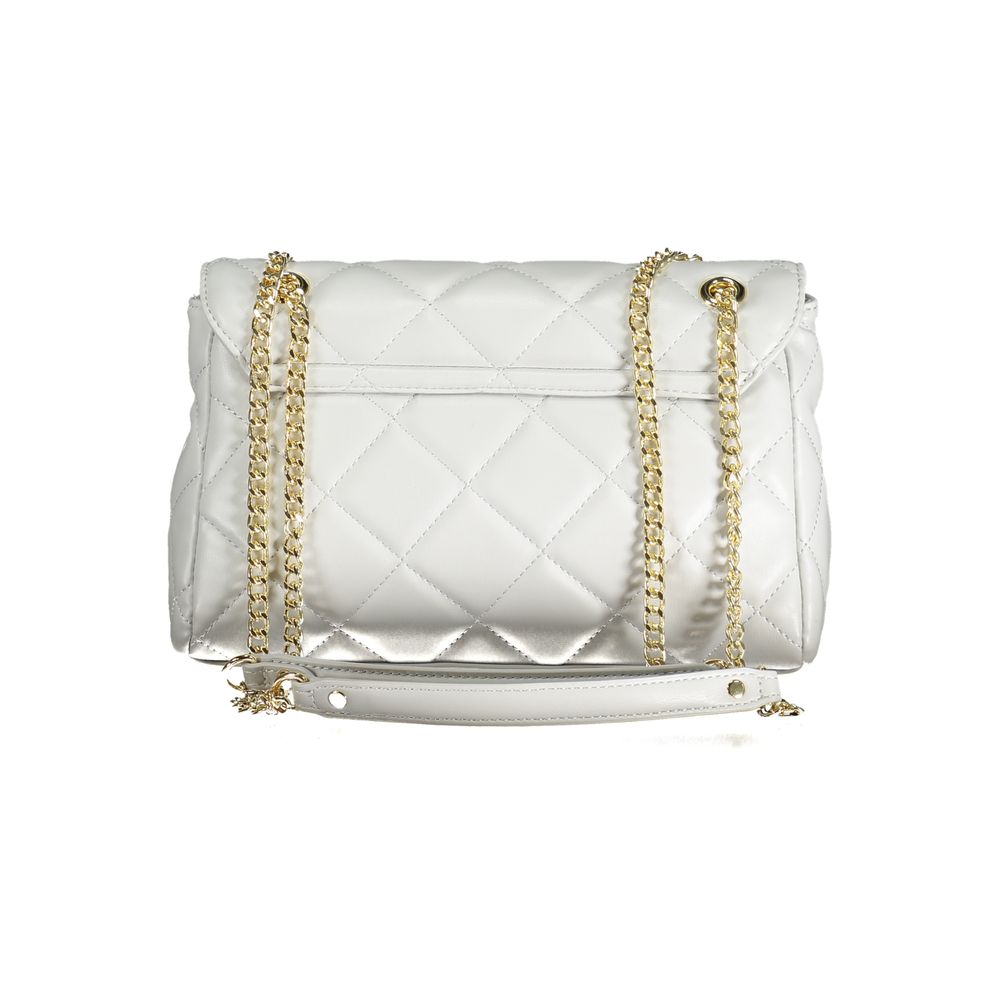 Mario Valentino Gray Polyurethane Women's Bag With Chain Shoulder Handle - Image 2