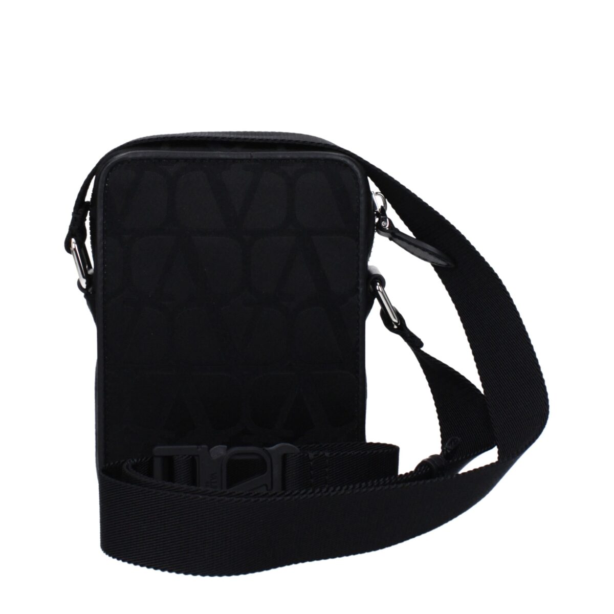 Valentino Garavani Black Fabric Crossbody Bag - Image 3