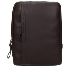 Piquadro Brown Leather Crossbody Bag