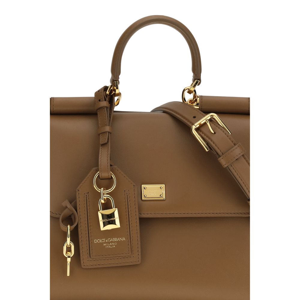 Dolce & Gabbana Brown Calf Leather Bos Taurus Shoulder Bag - Image 4
