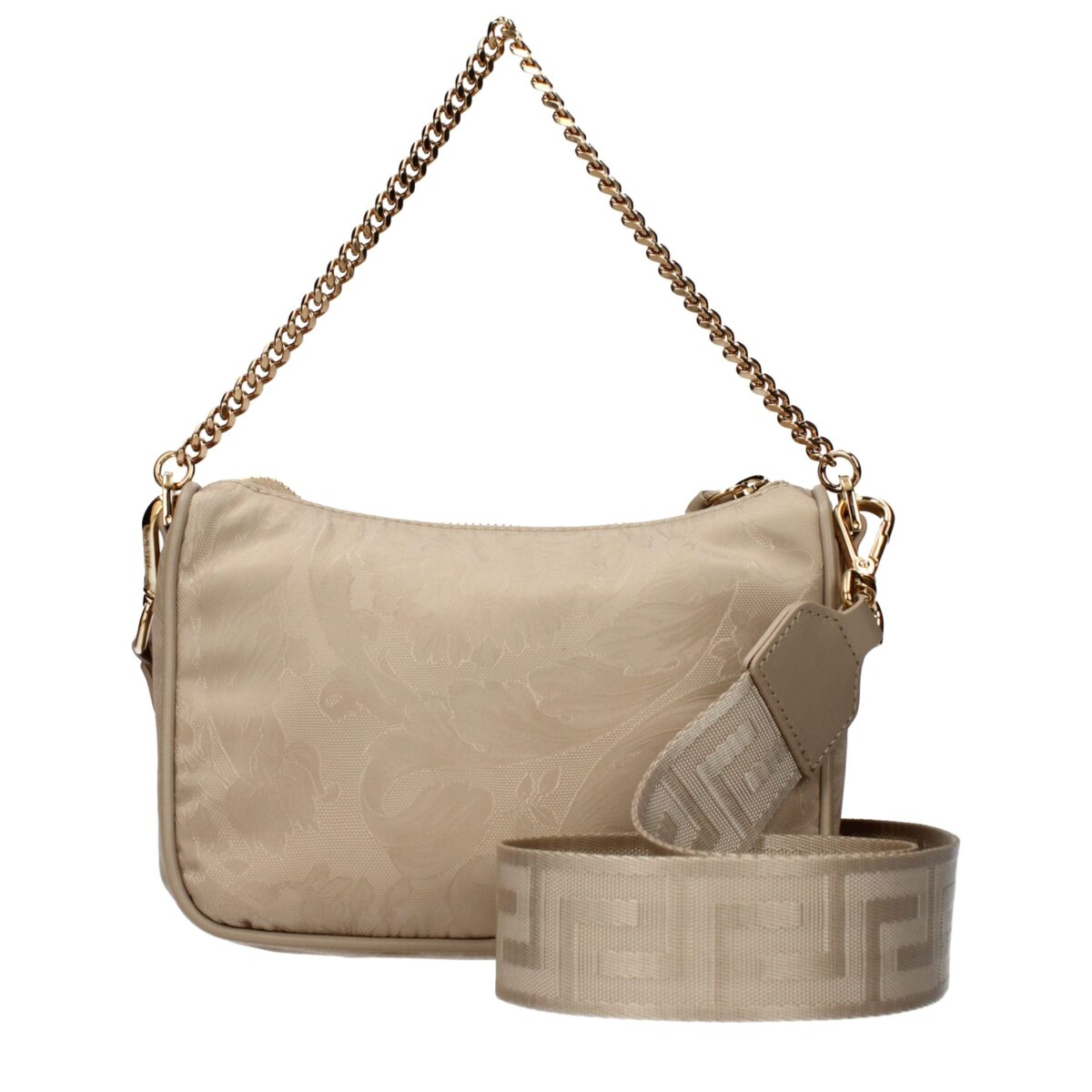 Versace Beige Fabric Handbag - Image 3