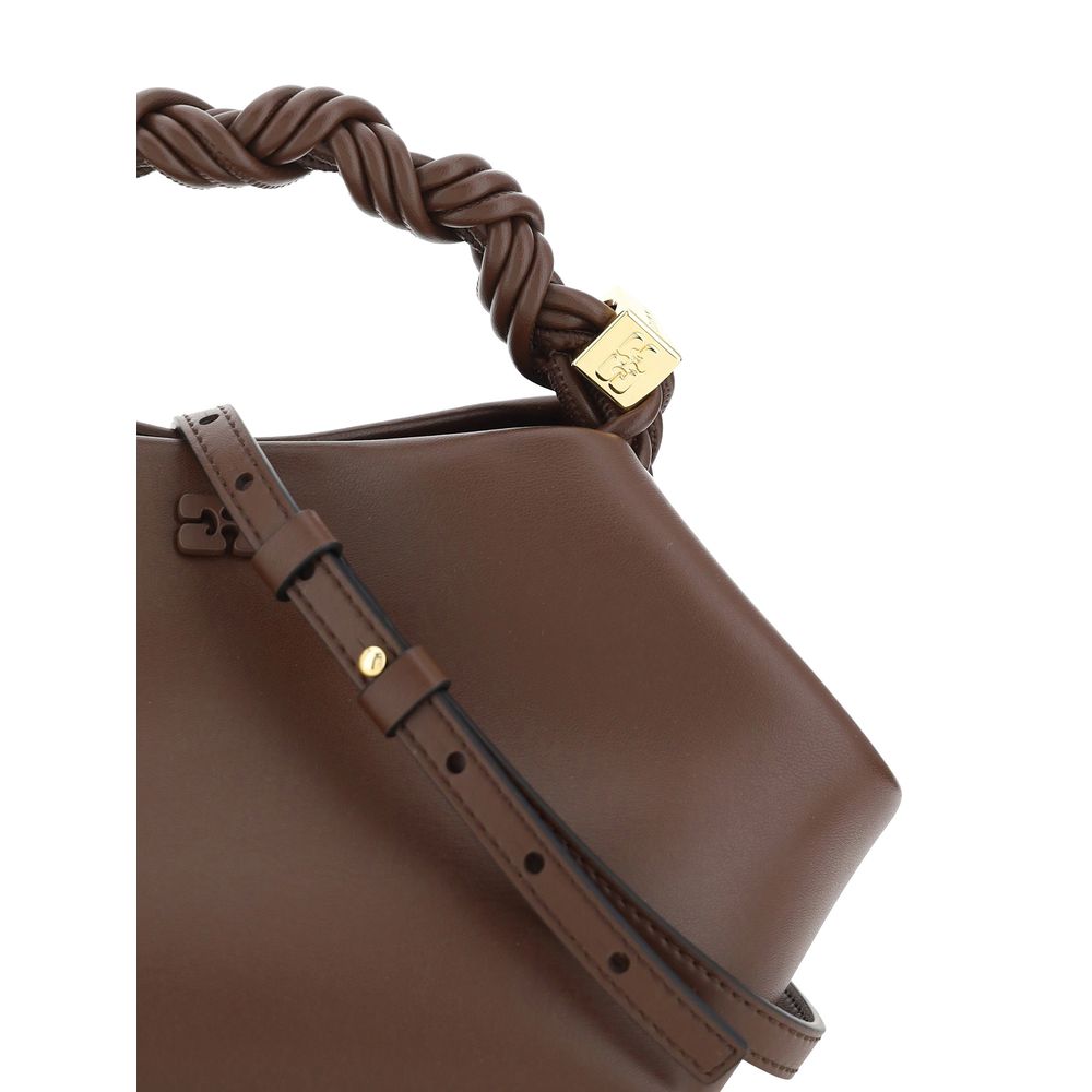 Ganni Brown Calf Leather Bos Taurus Handbag - Image 4