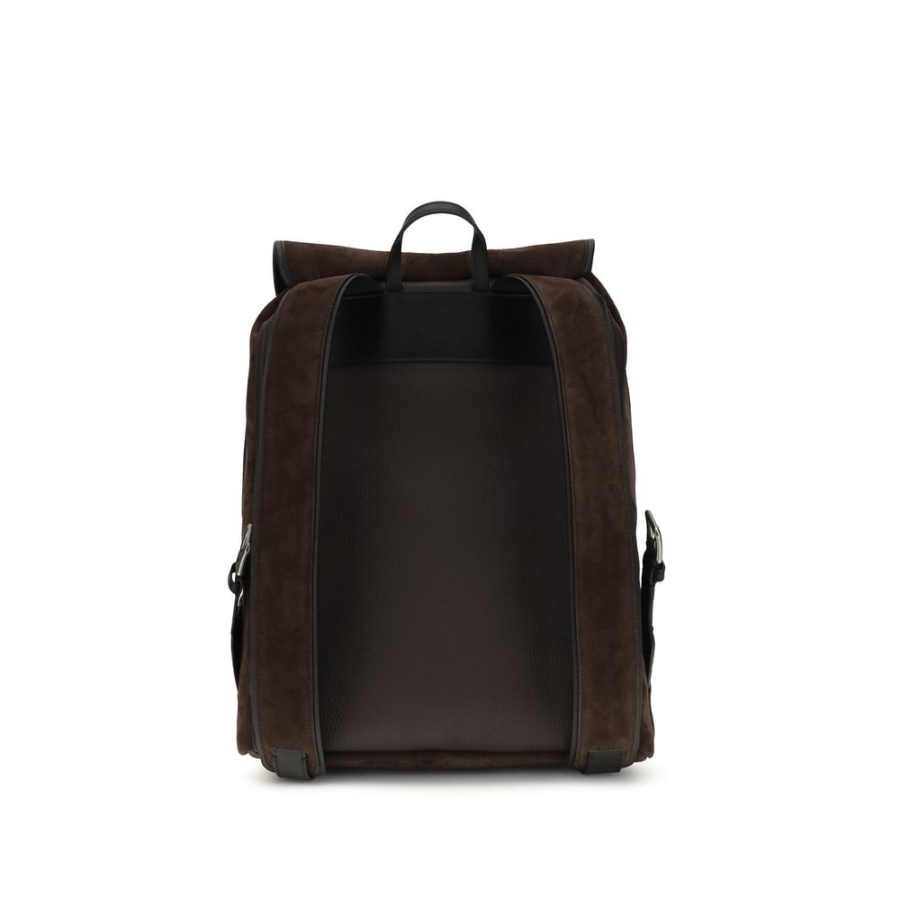Valentino Garavani Brown Calf Leather Bos Taurus Backpack - Image 2