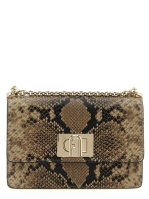 Furla Gray Goatskin Crossbody Bag