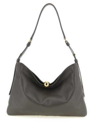 Furla Gray Calfskin Shoulder Bag