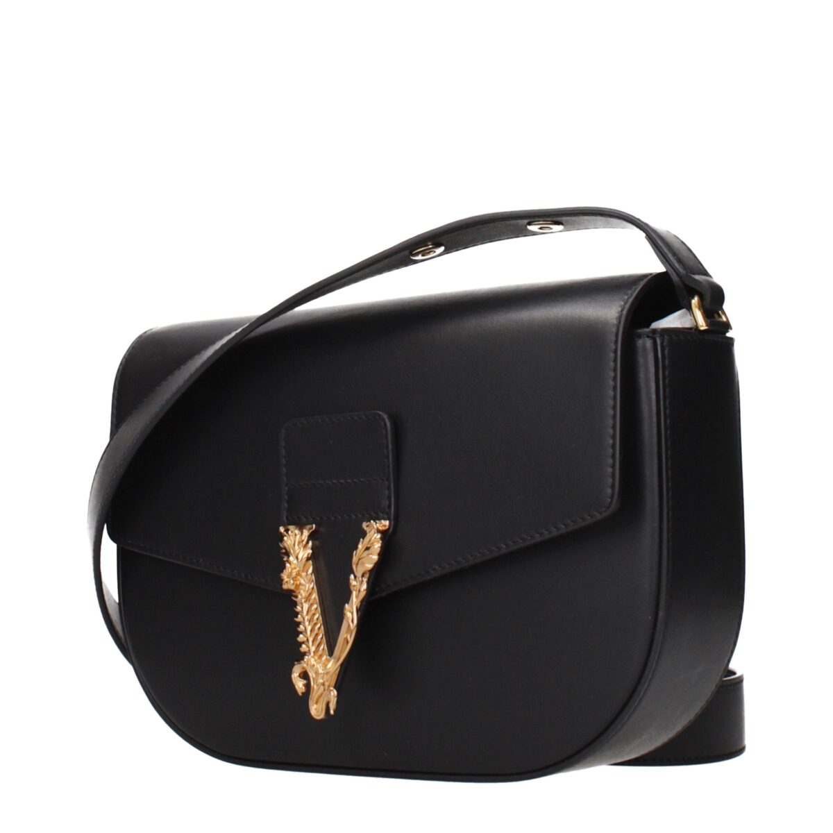 Versace Black Leather Crossbody Bag - Image 3