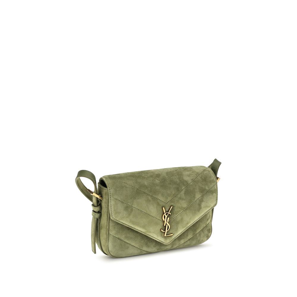 Saint Laurent Bicolor Suede Leather Shoulder Bag - Image 2