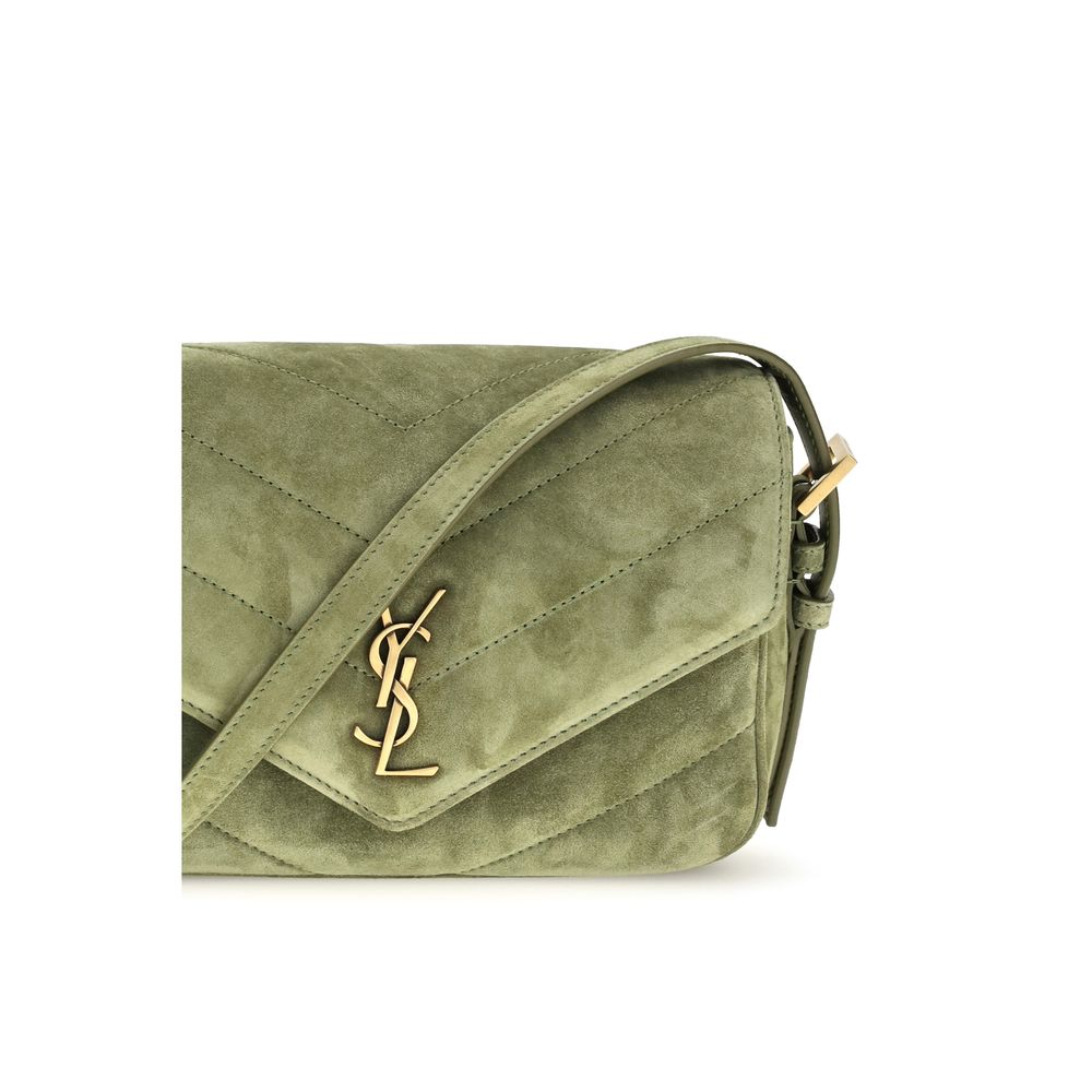 Saint Laurent Bicolor Suede Leather Shoulder Bag - Image 4
