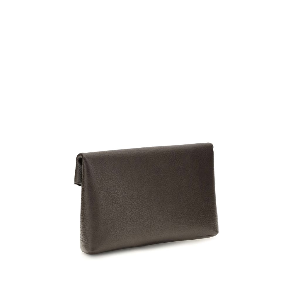 Saint Laurent Brown Lamb Ovis Aries Clutch Bag - Image 3