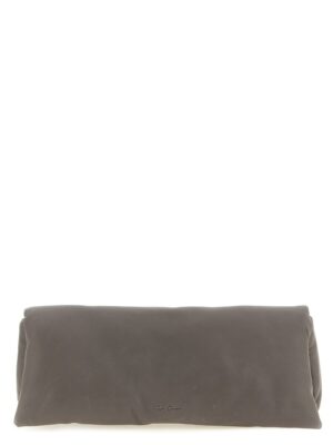 Rick Owens Gray Calfskin Clutch Bag