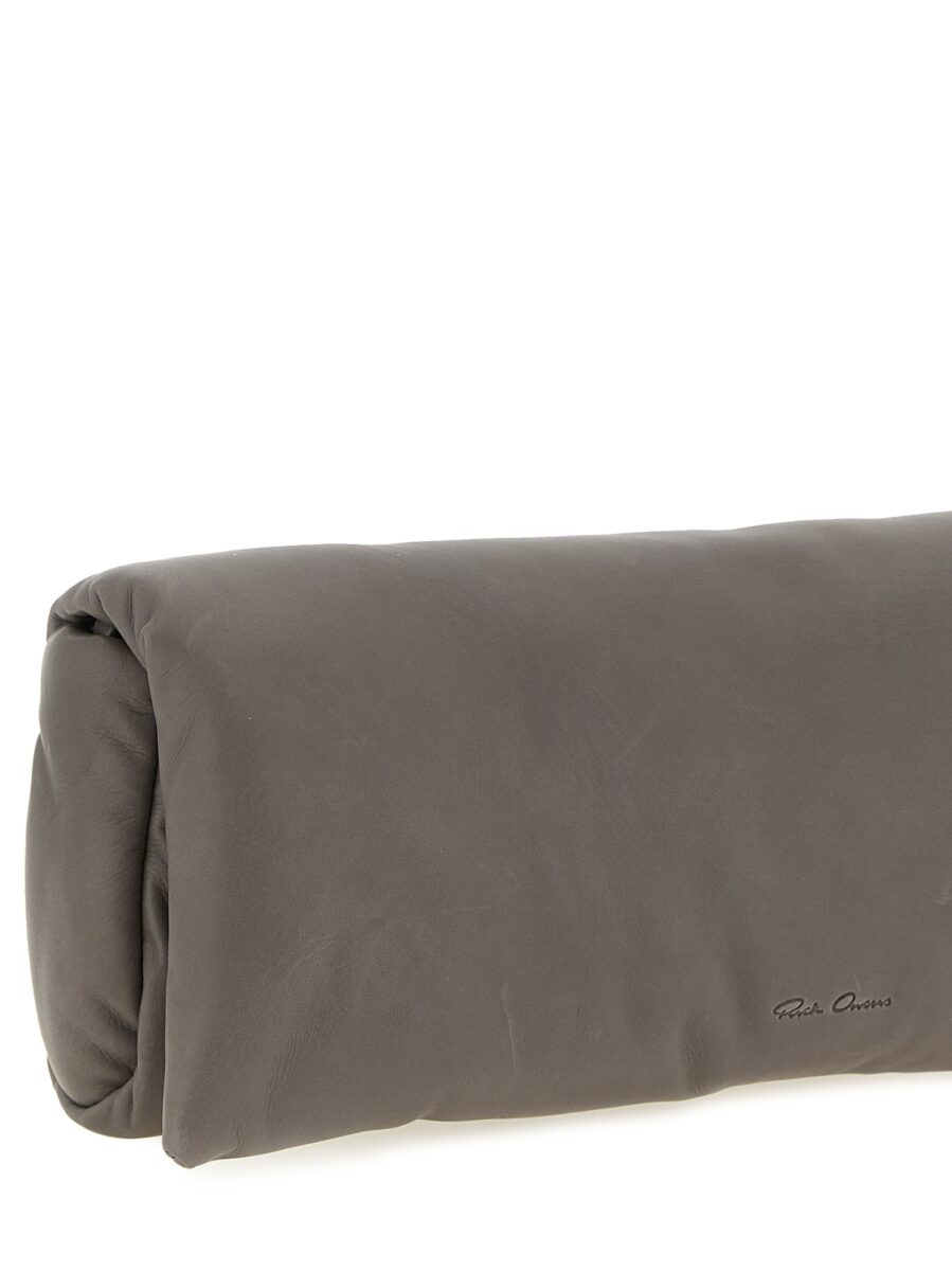 Rick Owens Gray Calfskin Clutch Bag - Image 3