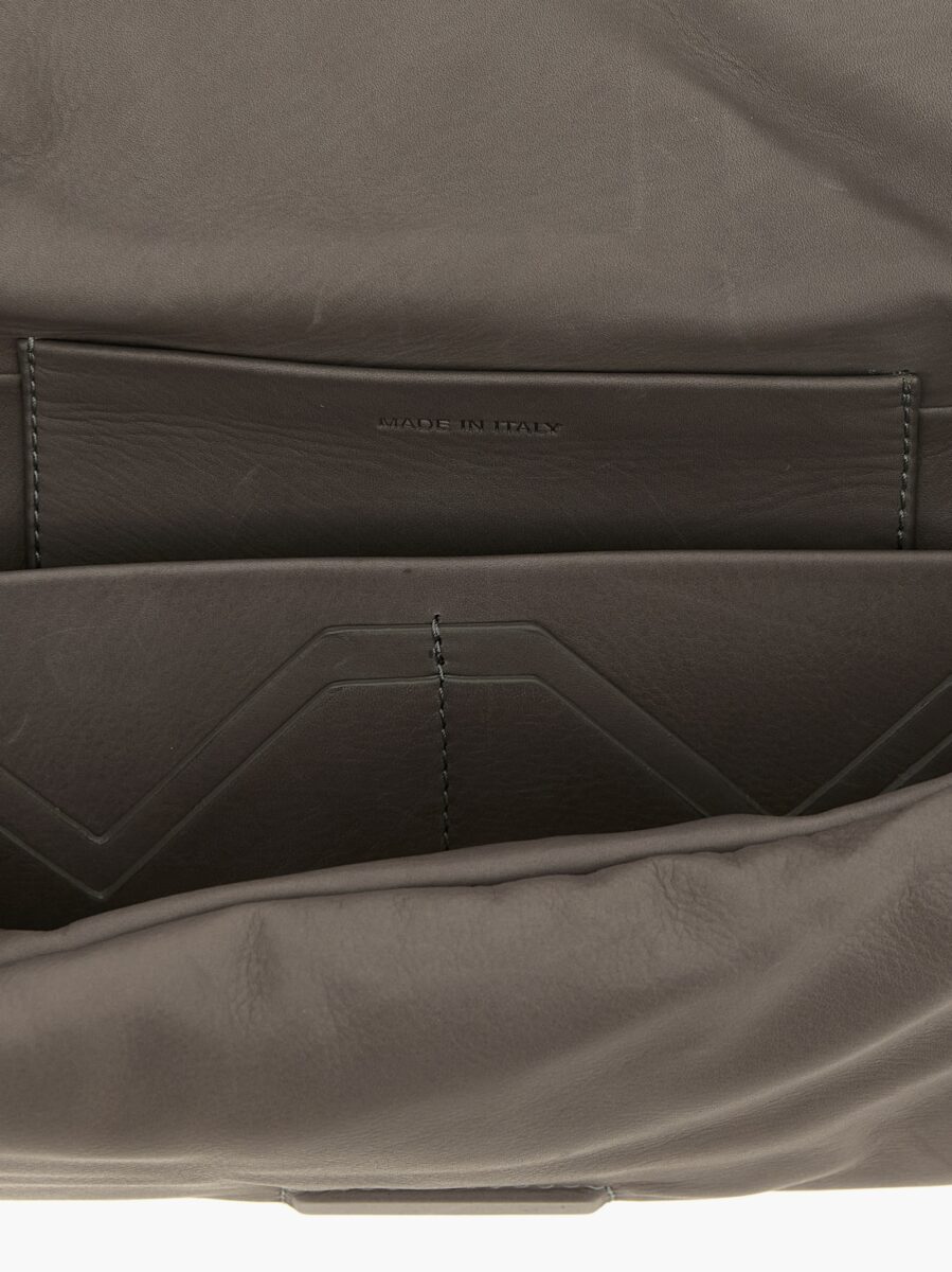 Rick Owens Gray Calfskin Clutch Bag - Image 4