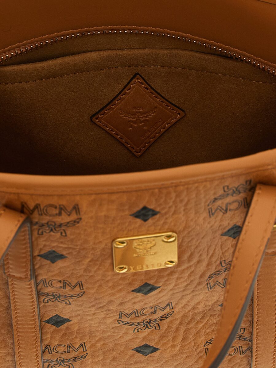 MCM Brown Polyethylene Tote Bag - Image 4